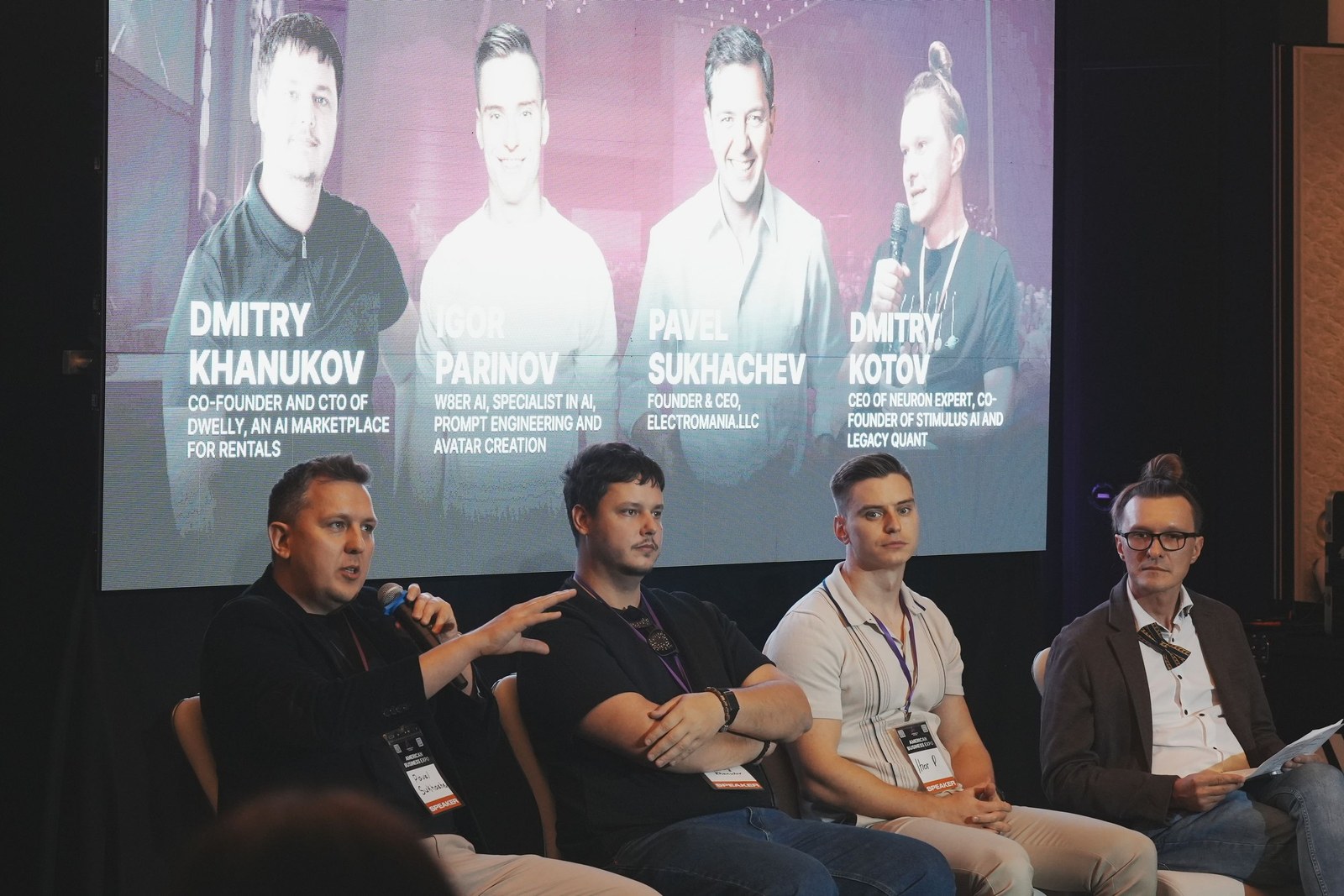 Ihor Parinov participating in the expert panel at American Business Expo